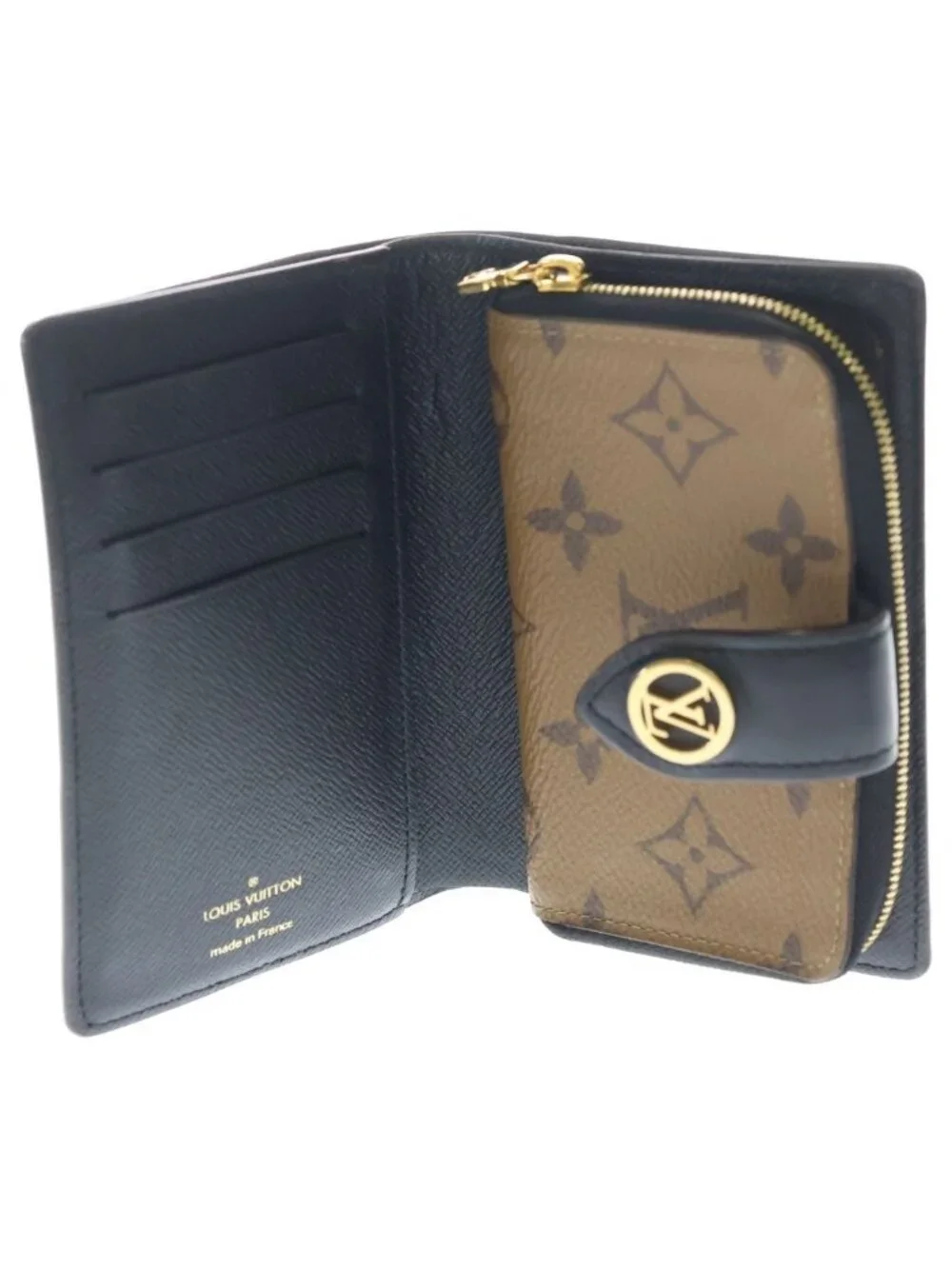 Louis Vuitton Monogram Reverse Portefeuille Juliette Compact Wallet Bifold Coin